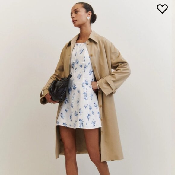 NWT Reformation Amorette Linen Dress in Delicacy Print 6 - Picture 2 of 7